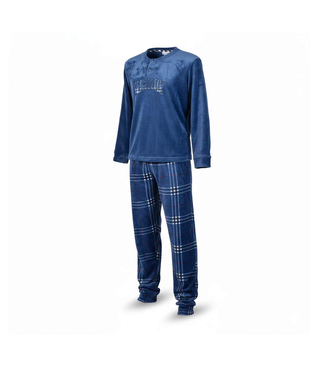 Pyjama Homme Hiver Polaire Doux 7007 NEW YORK-1
