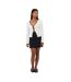 Womens/ladies Ribbed High Waist Mini Skirt Black Brave Soul-4