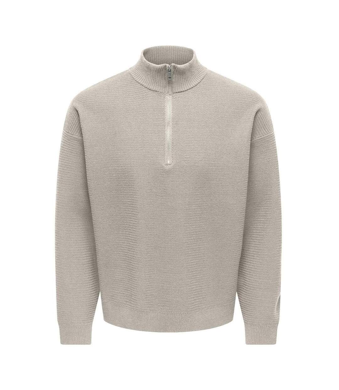 Pull camionneur beige homme only & sons carter-1