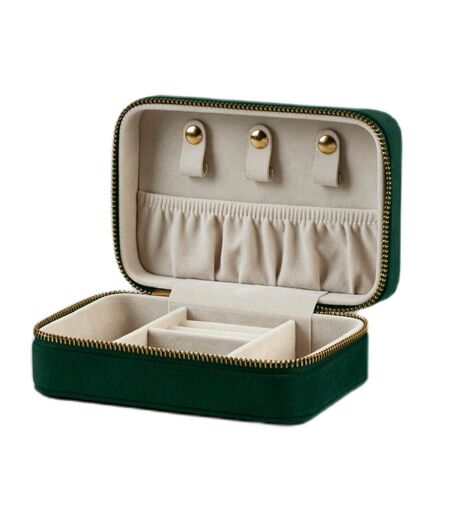 Velvet Travel Jewellery Box One Size Dark Emerald Bagbase