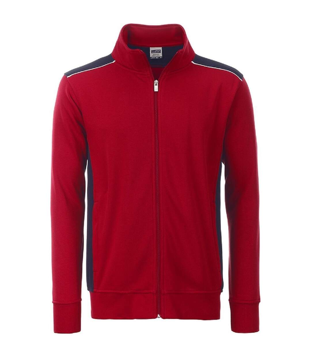 Sweat de travail zip intégral - homme - JN870 - rouge