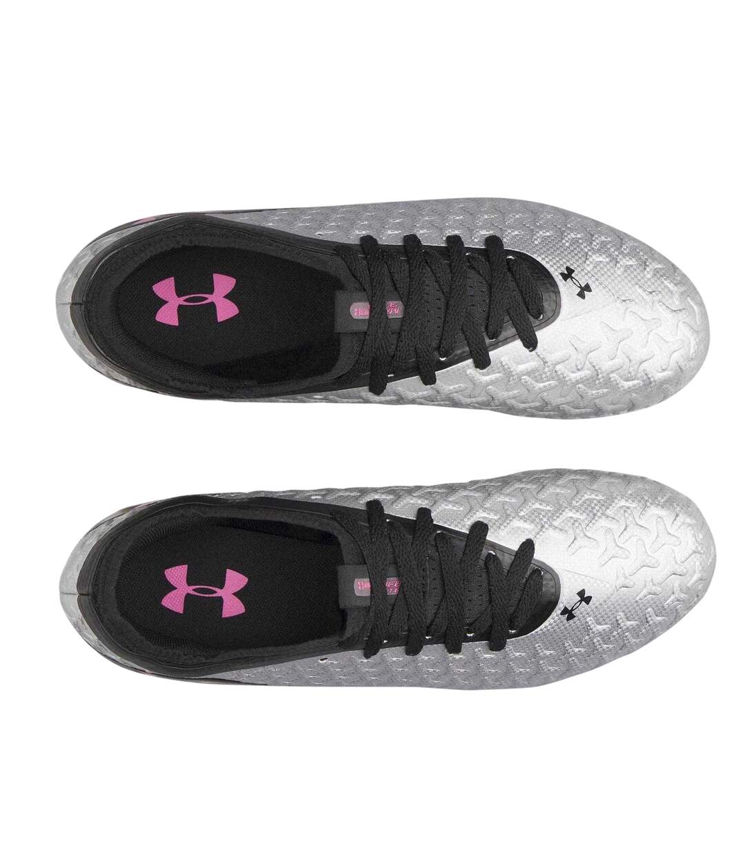 Womens/ladies Magnetico Firm Ground Football Boots Silver Black Under Armour-3