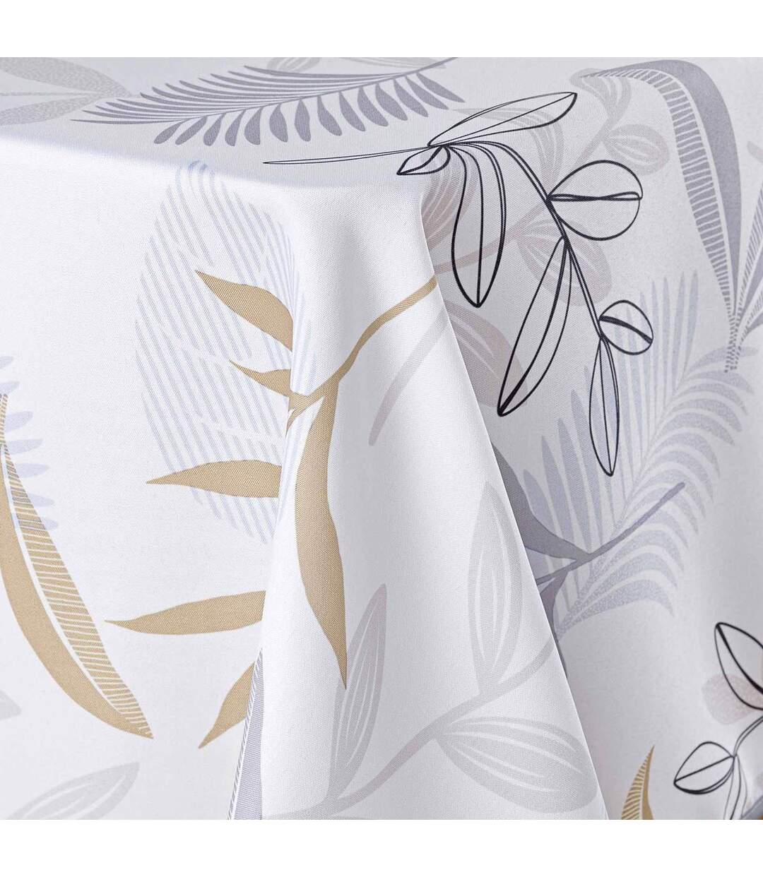 Nappe Imprimé Miraline 150x240cm Blanc-2