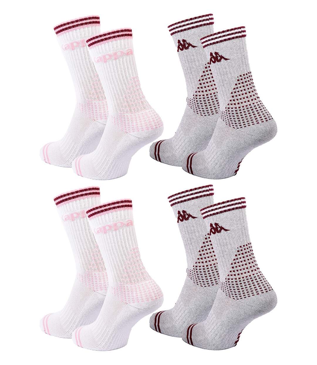 Chaussettes Femme KAPPA 4 paires PREMIUM CREW 2287ASS-3