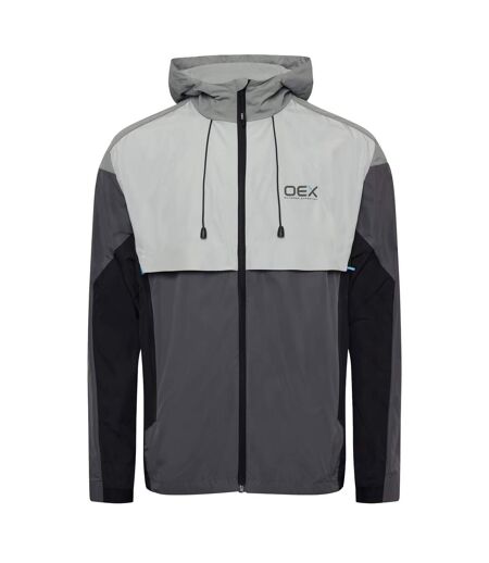Mens Repel 2.0 Colour Block Waterproof Track Jacket Charcoal Grey OEX