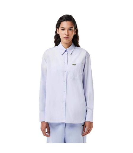 Chemise Manches Longues Motif/style Logo Femme Bleu Clair Lacoste