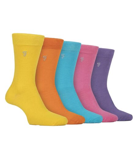 5 Pack Mens Bamboo Patterned Socks - Soft Breathable Stylish Everyday Comfort