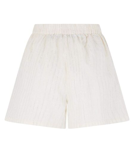 Short Motif/style À Rayures Siljo Femme Beige Pâle Vero Moda