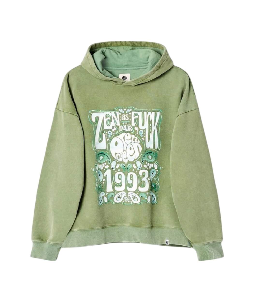 Sweat À Capuche Zen Homme Vert Pretty Green-2