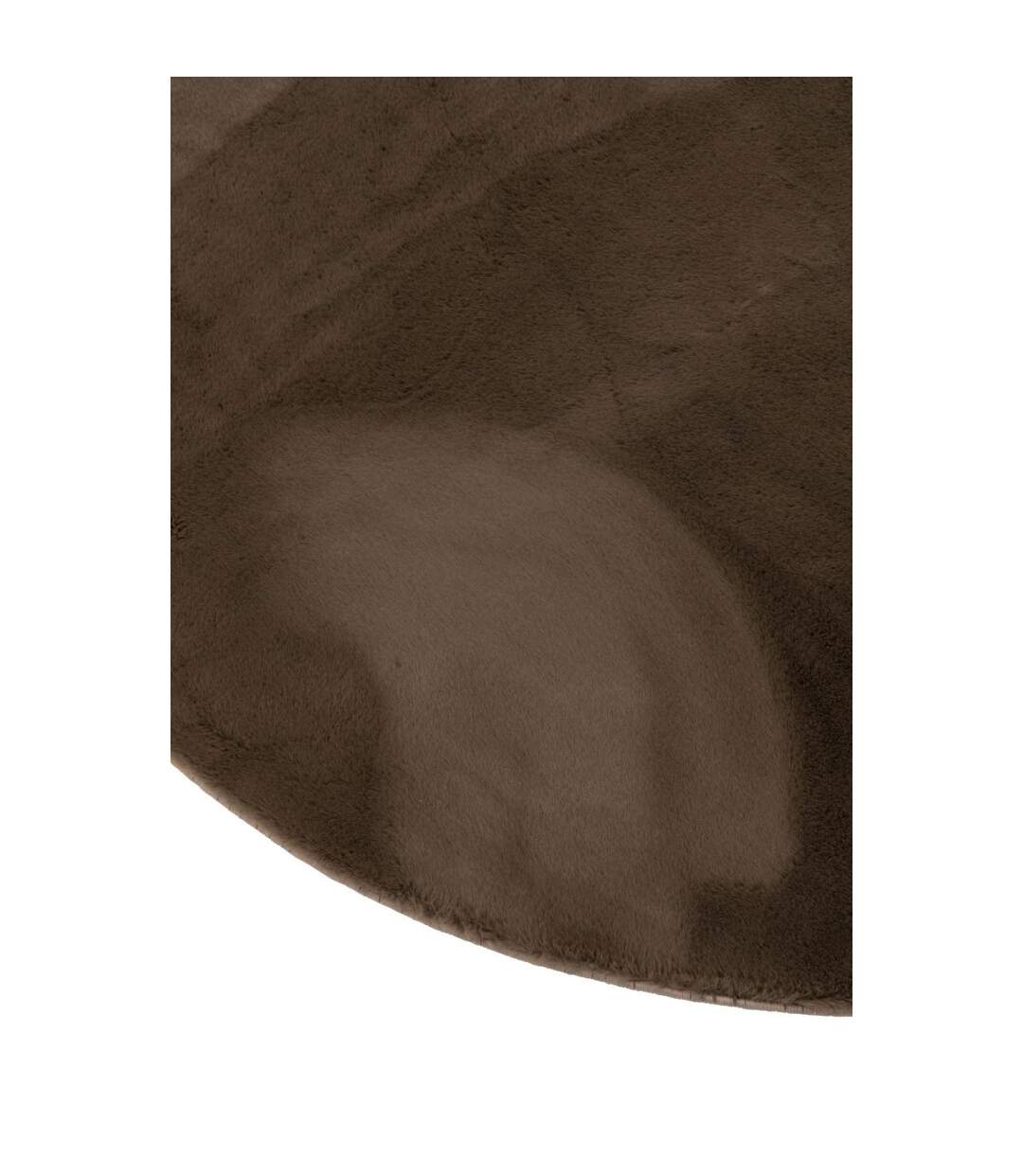 Tapis Rond Uni Cutie 150cm Marron Foncé-3