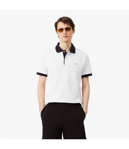 Mens Short-sleeved Polo Shirt Light Beige Lacoste