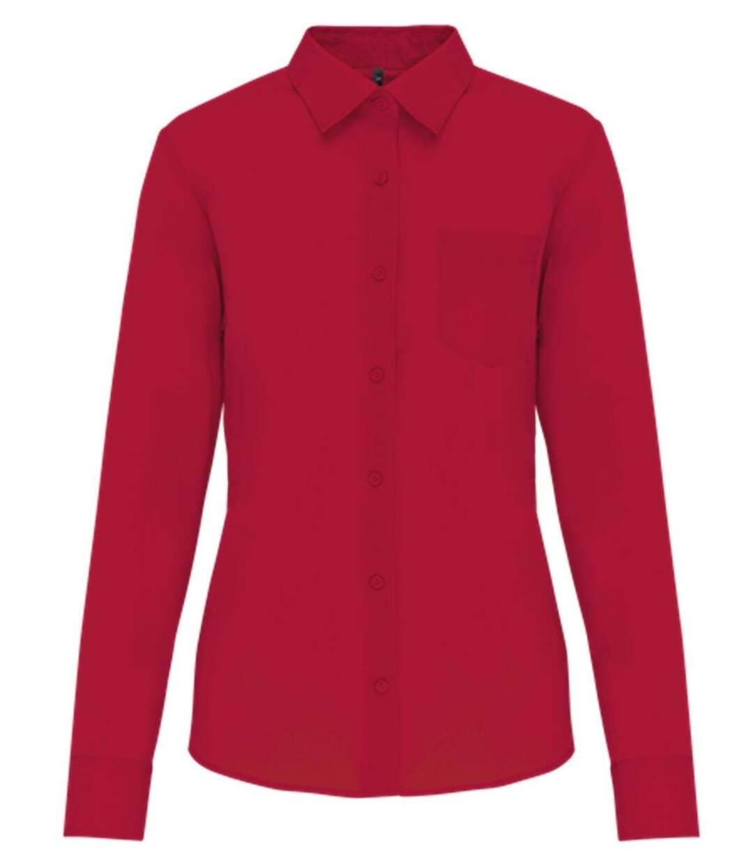 Chemise popeline manches longues - Femme - K549 - rouge-1