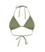 Womens/ladies Triangle Bikini Top Khaki Green Jack Wills-4