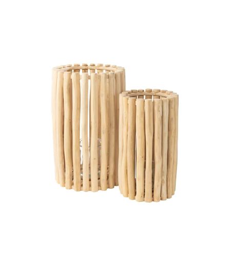 Lot de 2 Lanternes en Teck Myrtle 60cm Naturel