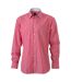 Chemise Motif/style À Carreaux Homme Rouge Blanc James And Nicholson-1