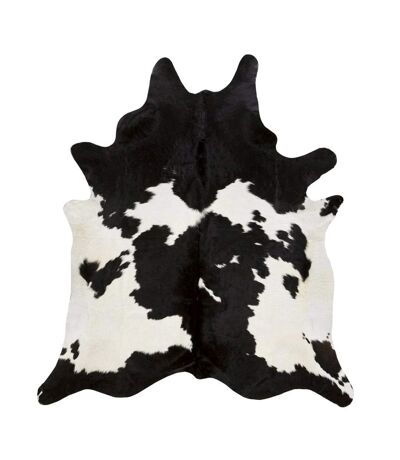 Cowhide leather rug m black/white Eastern Counties Leather