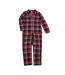 Ensemble De Pyjama Femme Rouge Bleu Marine À Carreaux SF-1