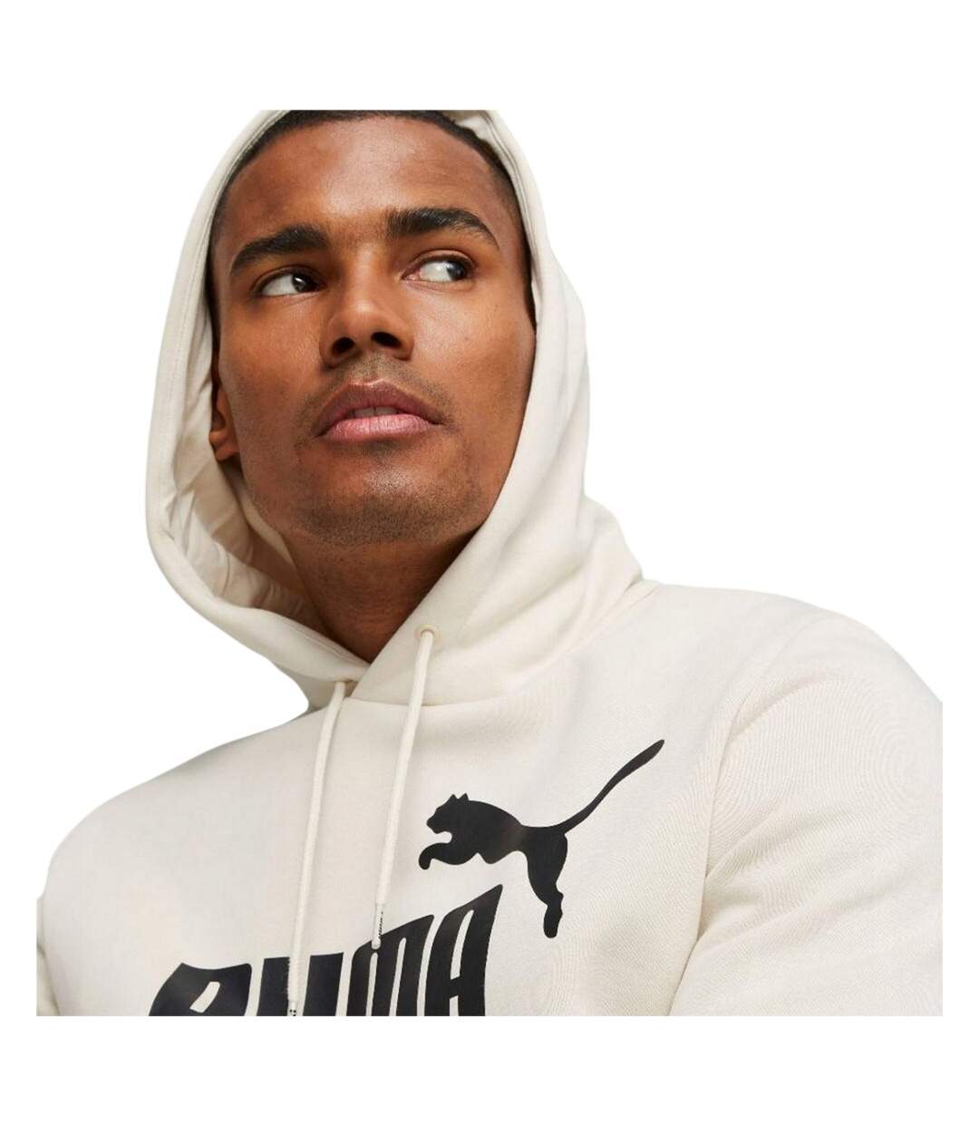 Veste À Capuche Soirée Style Gros Logo Essential Homme Beige Puma-4