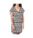 Robe beige/noir femme only nova - m-1