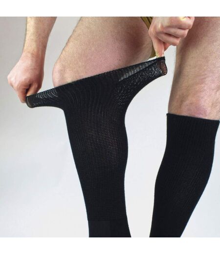 4 Pack Long Bamboo Diabetic Socks With Grips for Men and Women