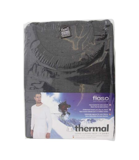FLOSO Mens Thermal Underwear Long Sleeve T Shirt Top (Standard Range) (Charcoal)