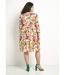 Robe courte volantée col V voile fleuri-2