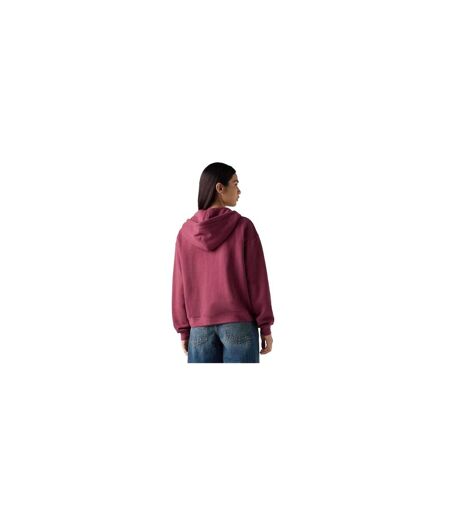 Womens/ladies Everyday Full Zip Hoodie Burgundy Levis