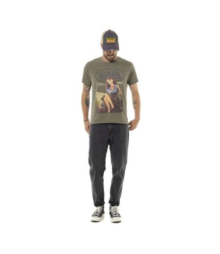 T-shirt homme col rond en jersey chiné regular print devant Up Vondutch