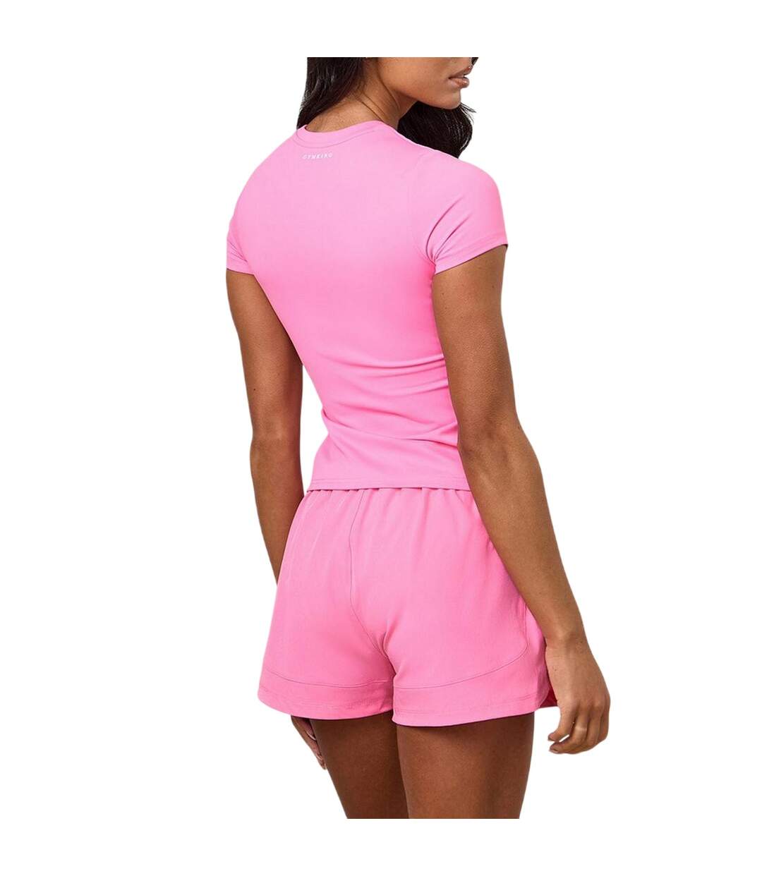T-shirt Motif/style Logo Brodé Femme Rose Œillet Gym King-4