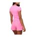 T-shirt Motif/style Logo Brodé Femme Rose Œillet Gym King-4