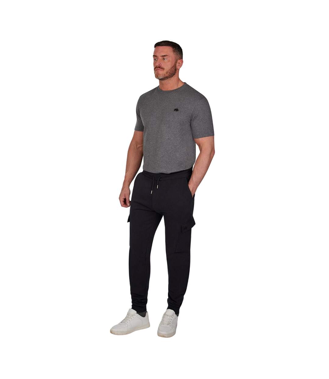 Pantalon de jogging à poches homme noir Raging Bull-3