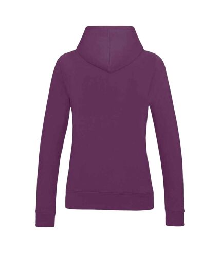 Sweat à capuche college femme prune Awdis Awdis