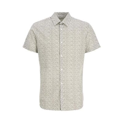 Chemise Marron/Blanc Homme Jack & Jones Blasummer - L