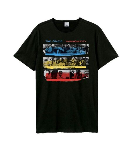 T-shirt Style The Police Synchronicity Adulte Noir Amplified