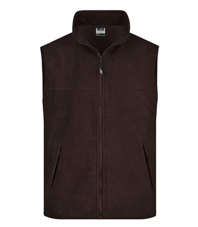 Gilet sans manches bodywarmer polaire homme - JN045 - marron