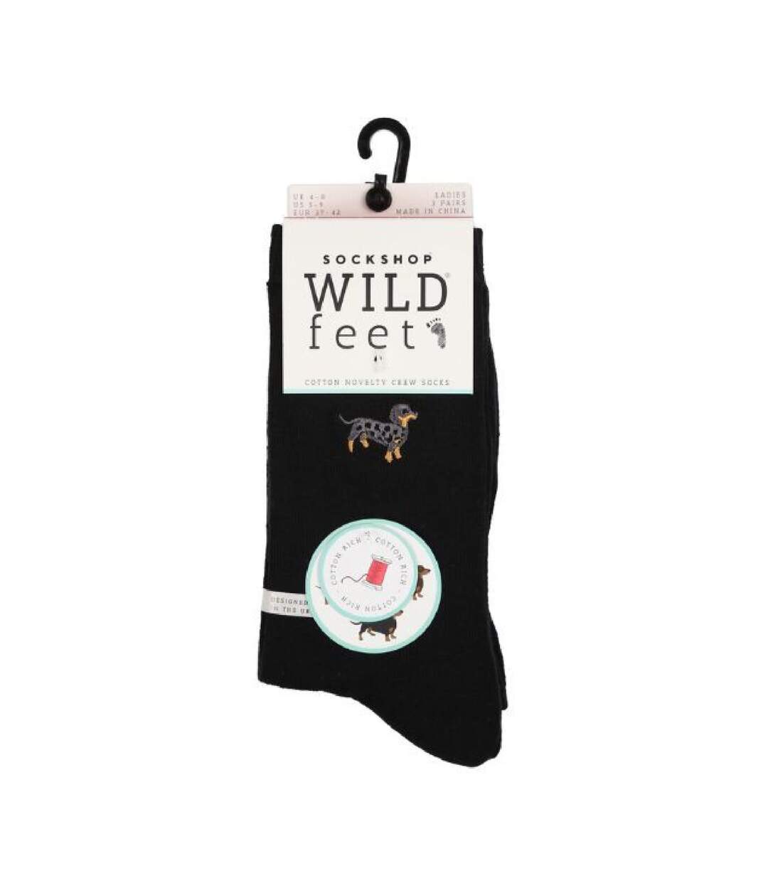 Wild Feet - 3 Paires Fantaisie Chaussettes Femme | Chaussettes Coton Rigolotes-2