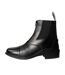 Womens/ladies Tivoli Leather Zip Paddock Boots Black Brogini-2
