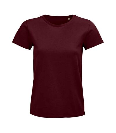 SOLS Womens/Ladies Pioneer T-Shirt (Burgundy)