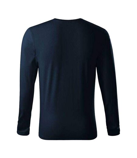 T-shirt Manches Longues Brave Homme Bleu Marine Foncé Malfini