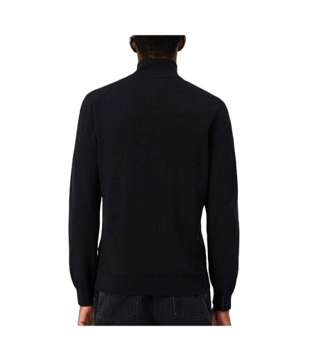Pull zippé noir homme lacoste monta