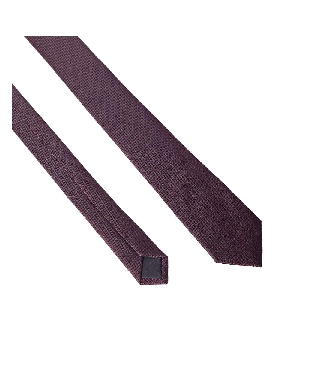 Mens textured tie one size burgundy Burton