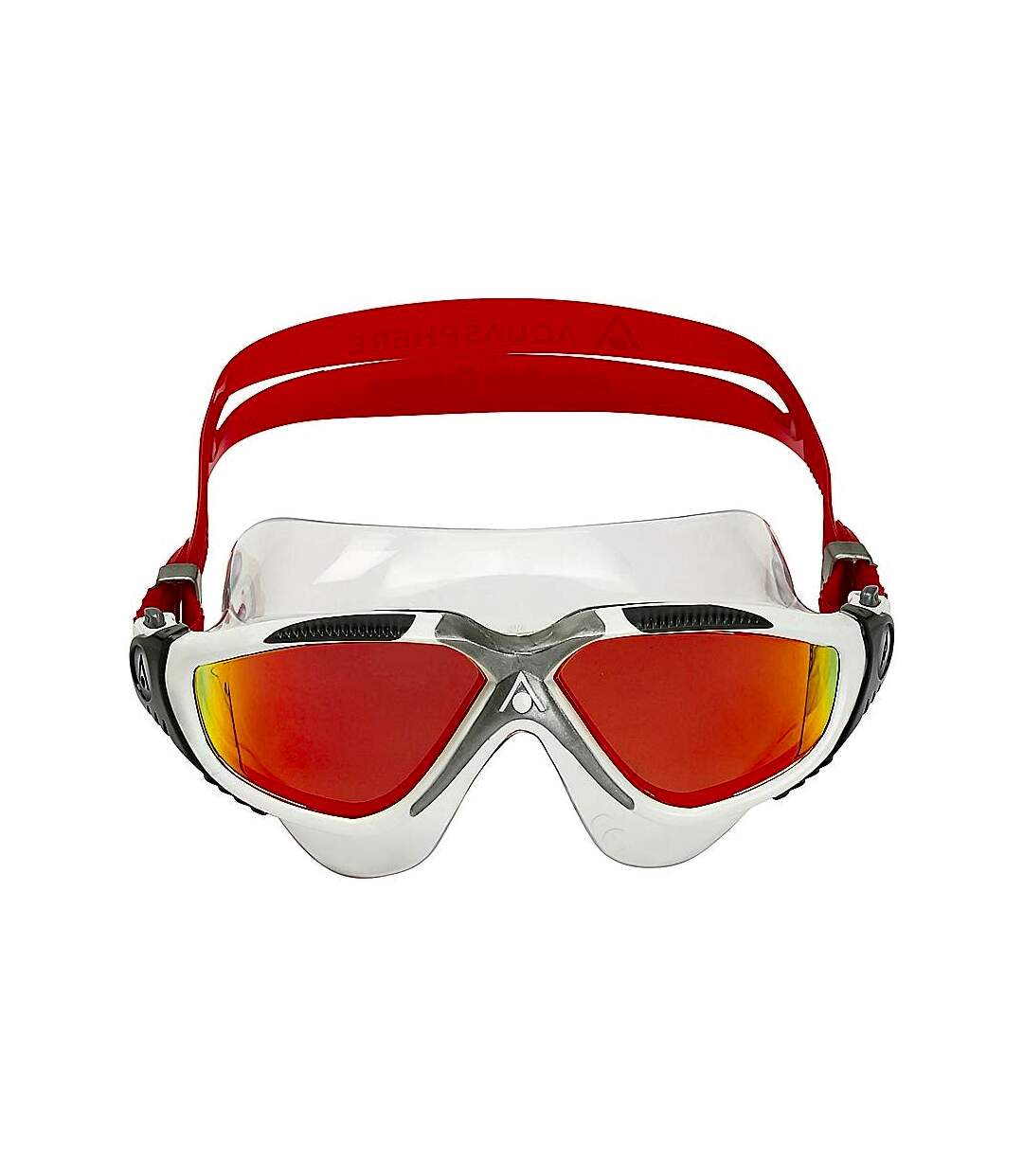 Aquasphere Unisex Adult Vista Mirrored Swimming Goggles (White/Silver/Red)