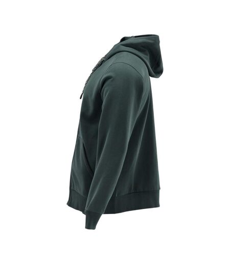 Unisex Adult Plain Full Zip Hoodie Forest Green Mascot
