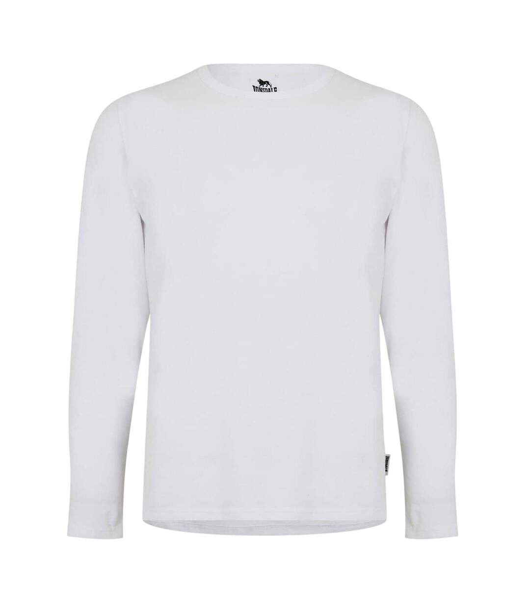 T-shirt Manches Longues Motif/style Uni Homme Blanc Lonsdale-1