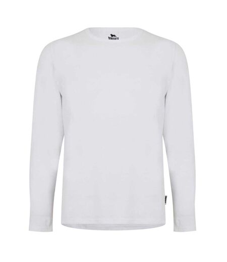 T-shirt Manches Longues Motif/style Uni Homme Blanc Lonsdale