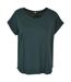 Build Your Brand Womens/Ladies Long Slub T-Shirt (Bottle Green)