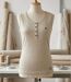 MAYFLOWER LOTUS3 — Débardeur beige femme coton flammé : l'élégance naturelle au quotidien-3
