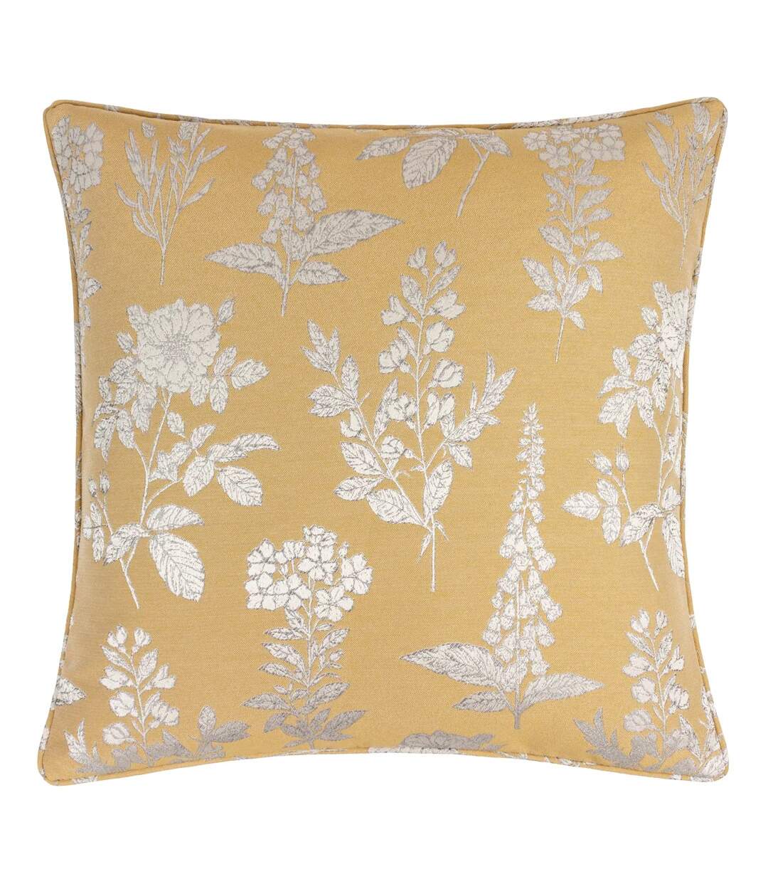 Sophia new floral jacquard cushion cover 50cm x 50cm gold Wylder