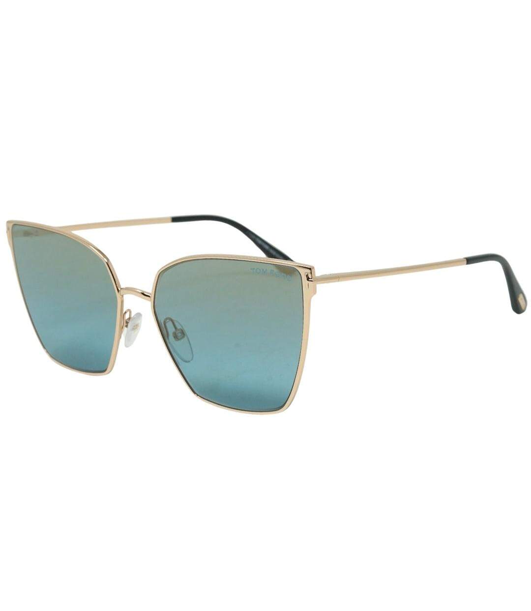 Womens/ladies Helena Sunglasses One Size Gold Blue Tom Ford-3