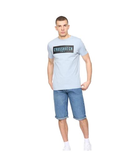 Mens changra t-shirt light blue Crosshatch